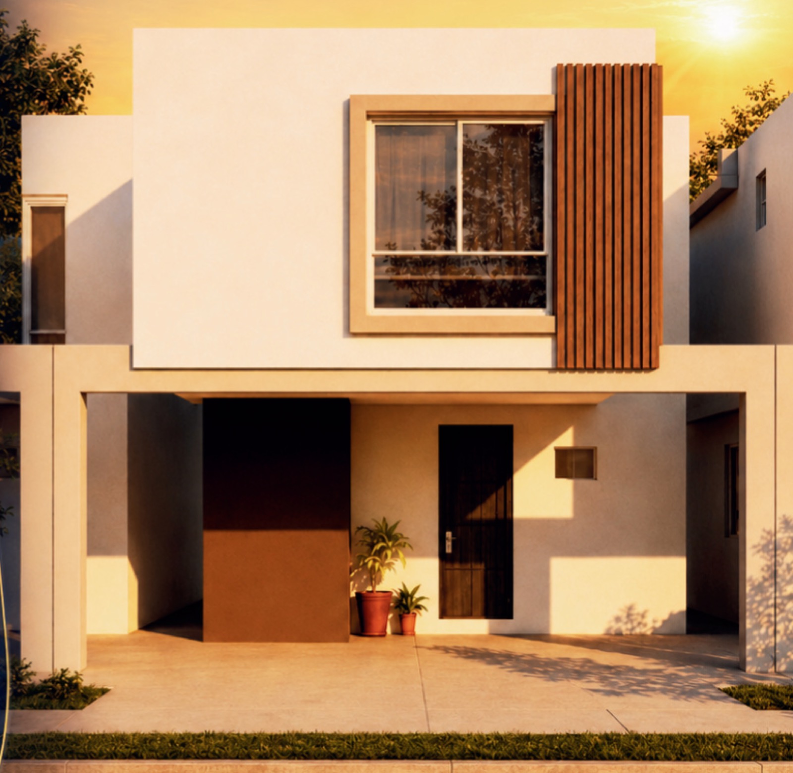 Casa en venta en Cienega de Flores, Juárez — fachada